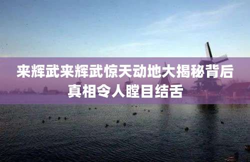 来辉武来辉武惊天动地大揭秘背后真相令人瞠目结舌