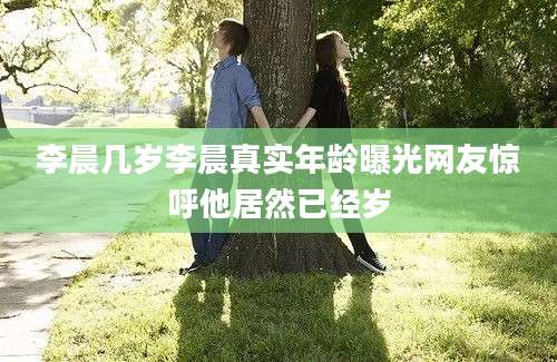 李晨几岁李晨真实年龄曝光网友惊呼他居然已经岁