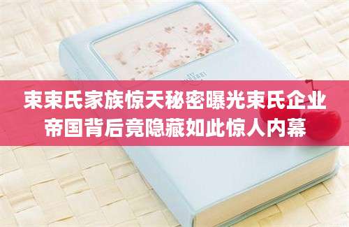 束束氏家族惊天秘密曝光束氏企业帝国背后竟隐藏如此惊人内幕