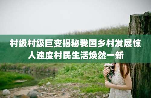 村级村级巨变揭秘我国乡村发展惊人速度村民生活焕然一新