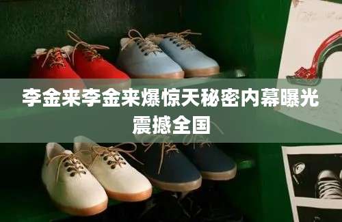 李金来李金来爆惊天秘密内幕曝光震撼全国