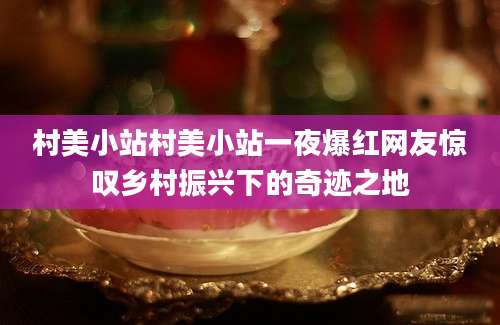 村美小站村美小站一夜爆红网友惊叹乡村振兴下的奇迹之地