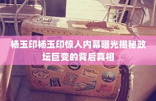 杨玉印杨玉印惊人内幕曝光揭秘政坛巨变的背后真相