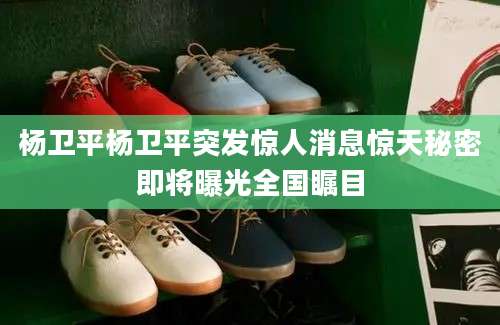 杨卫平杨卫平突发惊人消息惊天秘密即将曝光全国瞩目